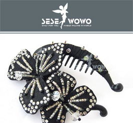 魅影流晶 彩紫水晶發(fā)梳插梳與發(fā)夾發(fā)卡，時尚韓飾促銷全解析